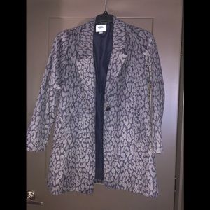 Old Navy Blue Leopard Print Coat